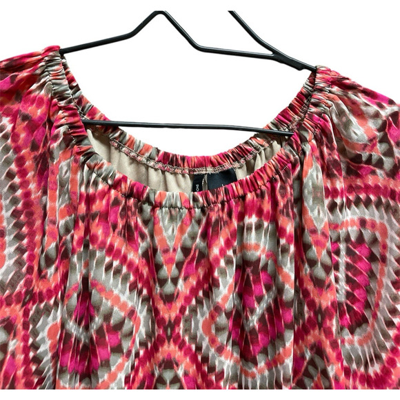 New Directions Women's Boho Tunic Dress Geometric Print Multicolor Size Large - Picture 4 of 9